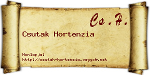 Csutak Hortenzia névjegykártya