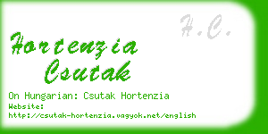 hortenzia csutak business card